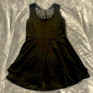 Hi-low peplum top with butterfly lace back. Handmade in Italy.